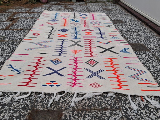 Handgeknoopt Berber kleed wol 233x138cm