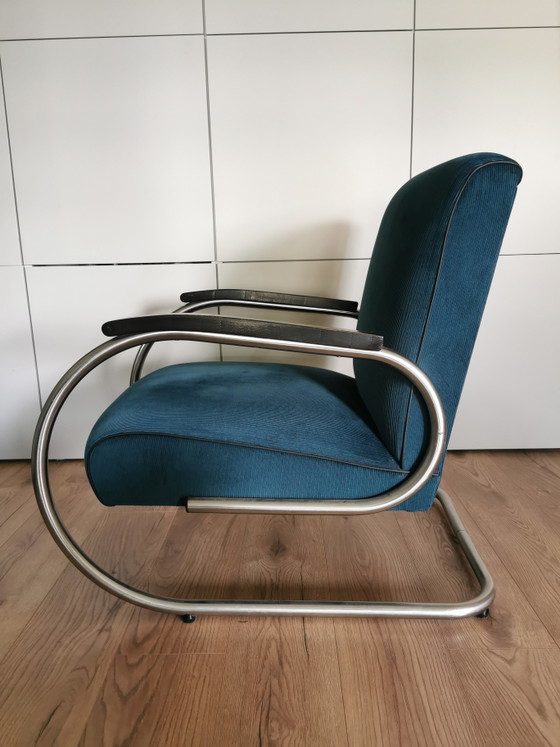 Poltrona vintage con struttura tubolare di Tubax – Poltrone, Iron, Textile (photo 3 of 7)