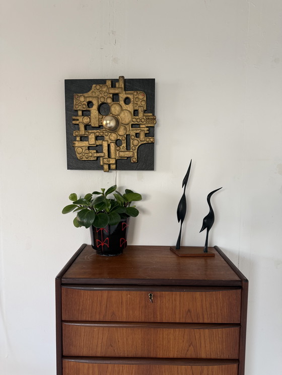 Image 1 of Vintage Brutalistische wandlamp, Brakelman & Becker ‘70