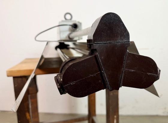 Image 1 of Industriële grijze buislamp van Elektrosvit, jaren 70