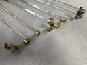 Art deco Handtuchhalter - Glas und Messing