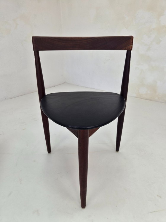 Sedia da pranzo Roundette in teak di Hans Olsen per Frem Rojle, anni '60 – Sedie da pranzo, Leather, Wood (photo 3 of 25)