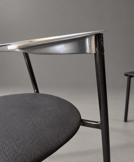 4 Sillas de comedor Gala — Bernal & Isern para Sellex, 1988 – Aluminio, Metal (photo 11 of 15)