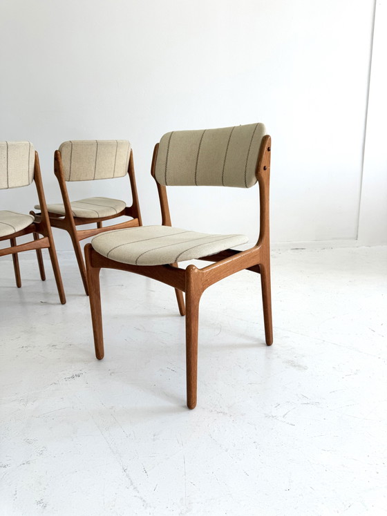 6 chaises de salle à manger vintage, modèle n° 49, Erik Buch ‘70 – Wood, Textile (photo 10 of 15)