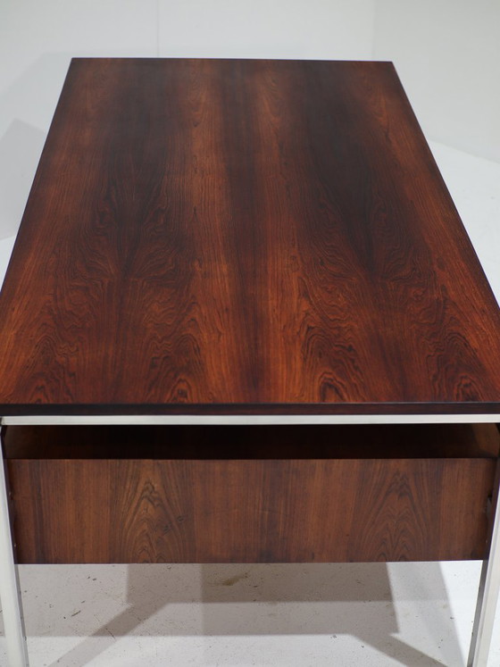 Zeldzaam Bureau Poul Kjaerholm Staal Palissander Deens Jaren '50 – Wood (photo 14 of 23)
