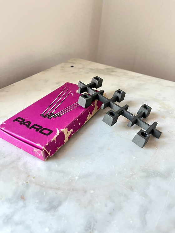 Image 1 of Vintage PARO Modular Candleholder by Jens Quistgaard – Danish Brutalist Cast Metal, 1970s
