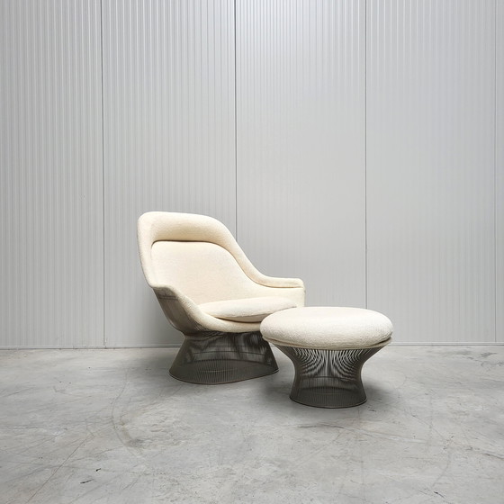 Image 1 of Warren Platner Easy Lounge Chair & Ottoman By Knoll Cato Wool