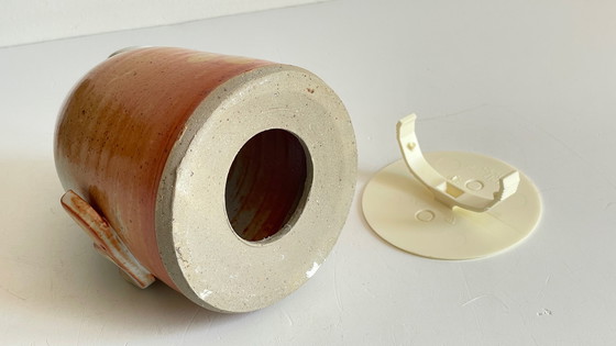 Image 1 of Tirelire Chouette en Grès Émaillé Vintage