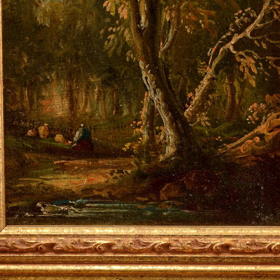 Miniatura paesaggistica a olio su tavola del XIX secolo – Dipinti e disegni (photo 8 of 9)