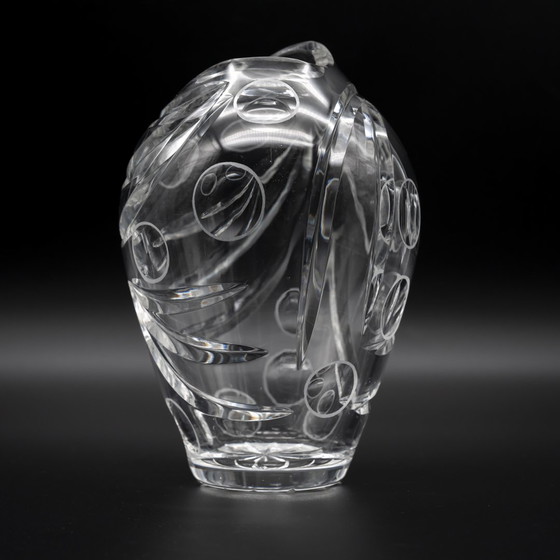 Image 1 of Erich Jachmann para WMF - Jarrón de cristal "Olive Cut", ca. 1960