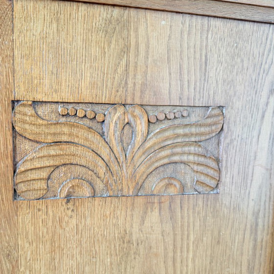 Antieke Art Deco Buffetkast Eiken Amsterdamse School Jaren 30 – Buffetkasten, Wood, Vintage (photo 11 of 11)