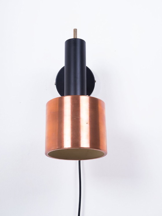 Image 1 of Koperen wandlamp in de stijl van J. Hammerborg