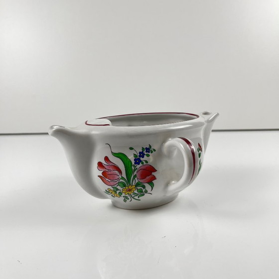 Image 1 of Rare double-spout gravy boat, Réverbère model, by KG Lunéville