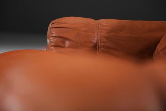 Image 1 of Tucroma Lounge-Sessel aus cognacfarbenem Leder von Guido Faleschini für i4 Mariani