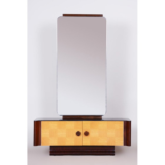 Image 1 of Vintage mahagony-maple Art Deco dressing table by Jindrich Halabala for Up Zavody, 1940s