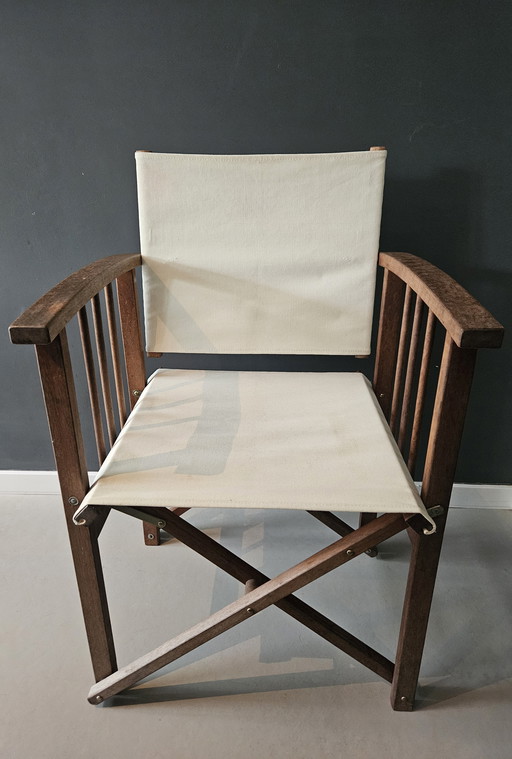 Vintage Danish director's chair, Hyllinge Møbler, 1970s