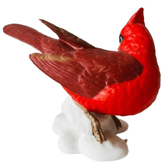 Image 1 of Vintage Franklin Mint Birds and Blossoms bunte Vogelfigur Kardinal Porzellan 1986