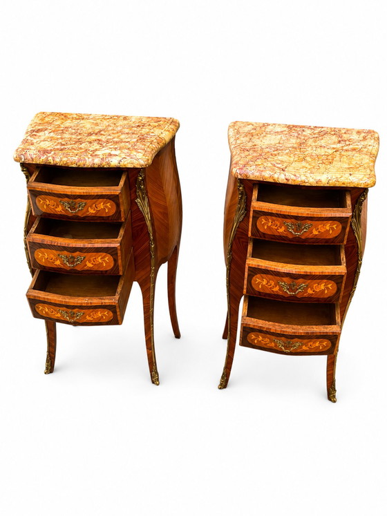 Comodini Luigi XV con intarsi floreali – Wood (photo 8 of 11)