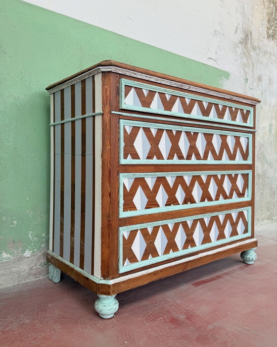 Image 1 of Cassettiera rustica italiana 800 restyle larice 