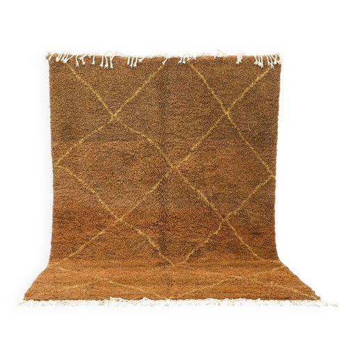 Tapis marocain fait main, laine naturelle, 2,5x1,5 m.