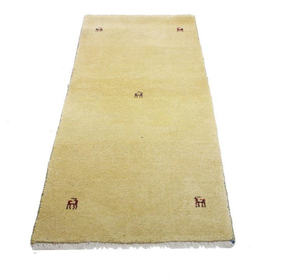 Image 1 of Origineel modern Indo Gabbeh wollen tapijt 197 x 71 cm, uitstekende staat
