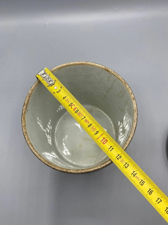 Cobalt Blue Faience Flour Pot with Japanese Floral Decoration – Decorative Objects (photo 7 of 7)