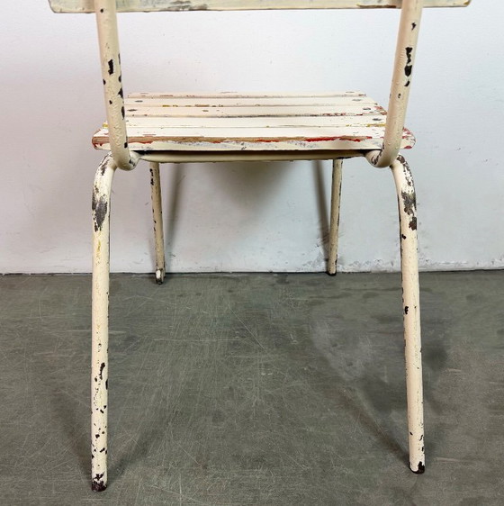 Image 1 of Vintage beige industriële stoel, jaren 60