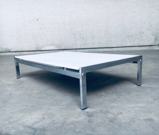 Image 1 of Postmodern Design Carrara Marble Low Coffee Table, Italy 1970's