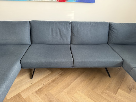 Image 1 of Goossens Corner sofa blue fabric adjustable