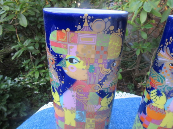 Image 1 of Een paar Rosenthal Bjorn Wiinblad vazen ​​1001 Nachten