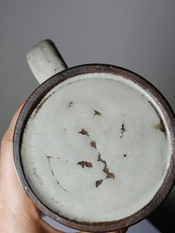 Image 1 of Large vintage Le Mûrier Gustave Reynaud Vallauris beer mug from the 1960s