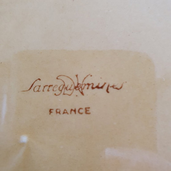 Image 1 of Grote Sarreguemines serveerschaal - Frankrijk - 36 cm