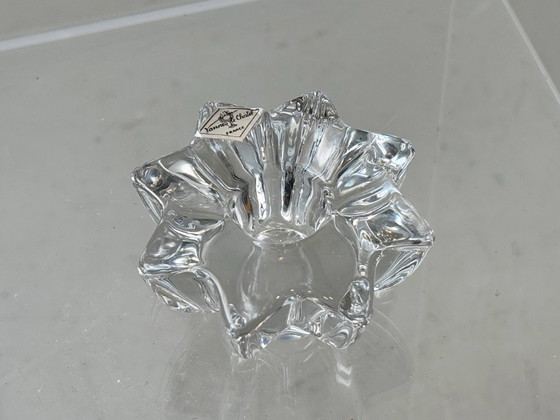 Image 1 of Bougeoir en verre de cristal dans le style de Pierre D'Avesn, Vannes-le-Châtel, France, années 1970
