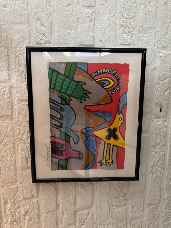 Image 1 of Abstracte litho van Corneille.