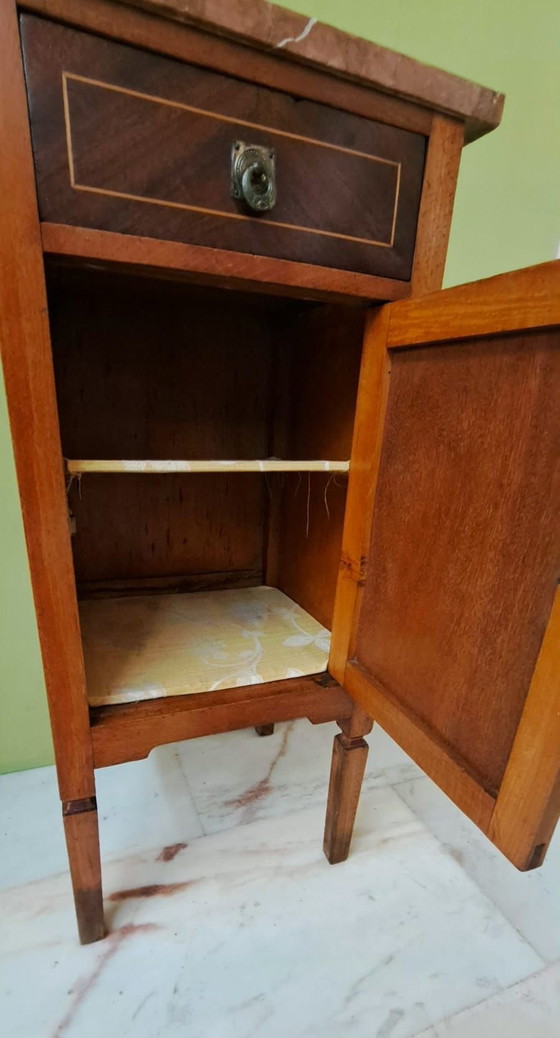 Comodino antico anni '50, Comodini, Bronzo, Marmo, Marrone (foto 7 di 10)