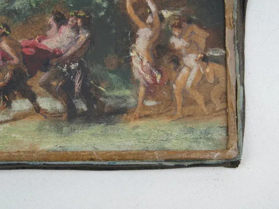 Mitte des 19. Jahrhunderts "Der Triumph des Pan" Figuratives Landschaftsölgemälde Ernst Stückelberg (photo 3 of 13)