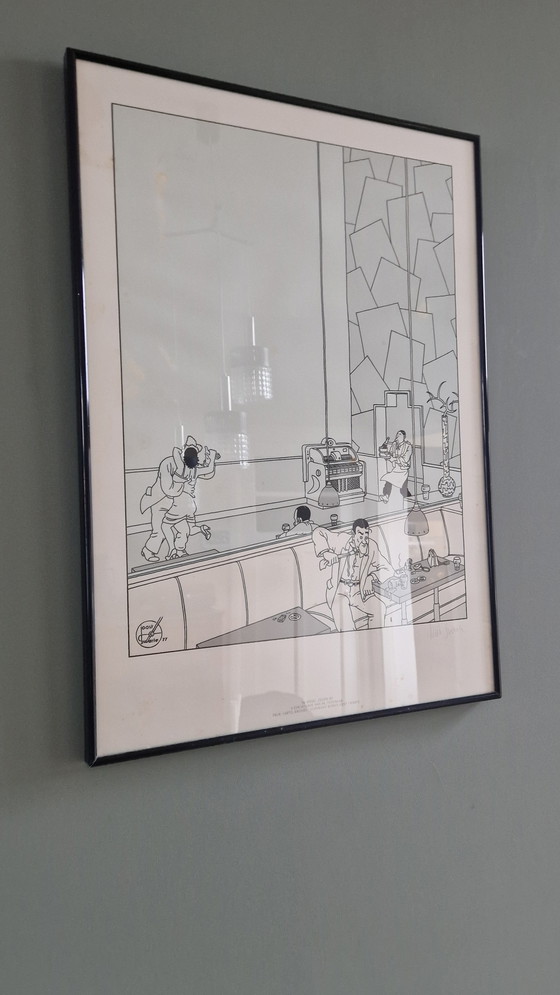 Image 1 of Affiche vintage cool des années 70 par Joost de Swarte