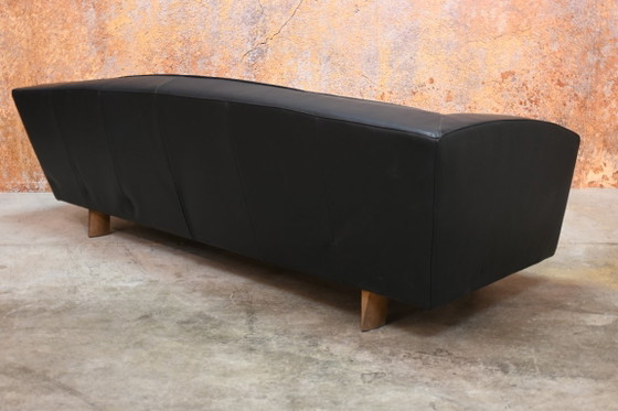 Black leather Montis Riva design sofa in top condition! – 3-5 seaters (photo 4 of 8)