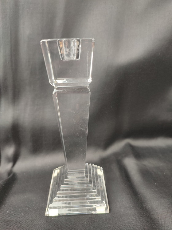 Image 1 of Trio 3 Nachtmann Bavarian crystal candlesticks cash register