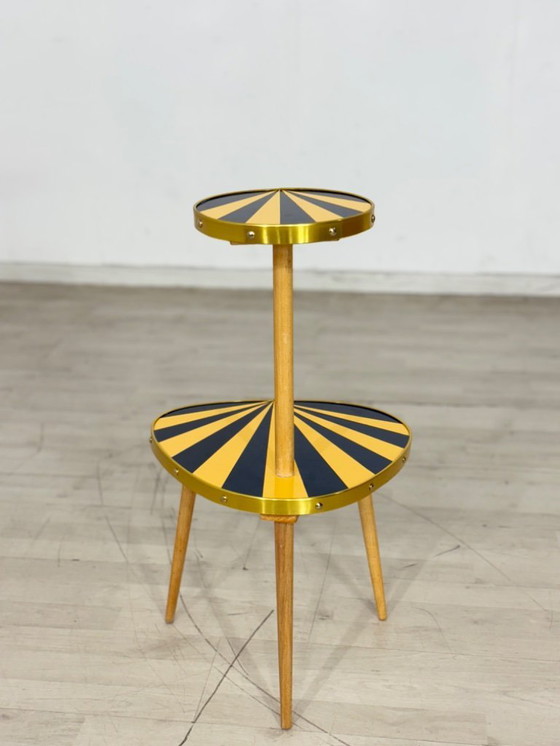 Image 1 of Vintage kidney-shaped table, flower bench, plant stand, side table, Mid Century