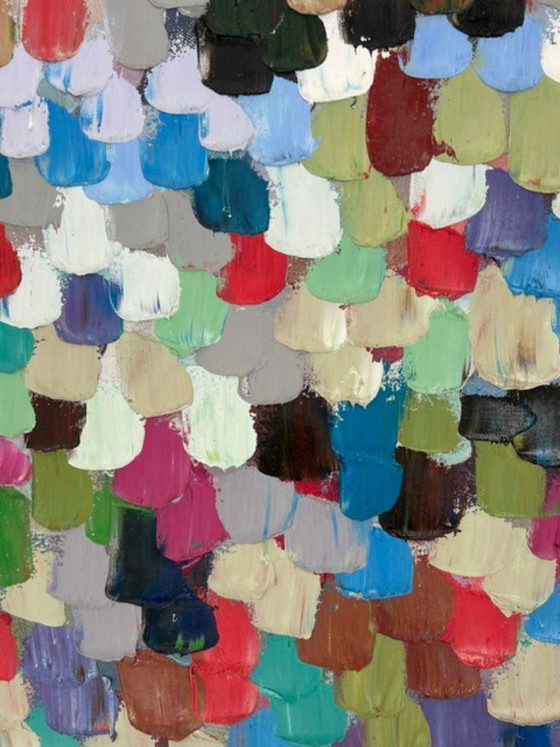 Image 1 of Modern Abstract Acrylverfschilderij (100 x 100) 2 stuks