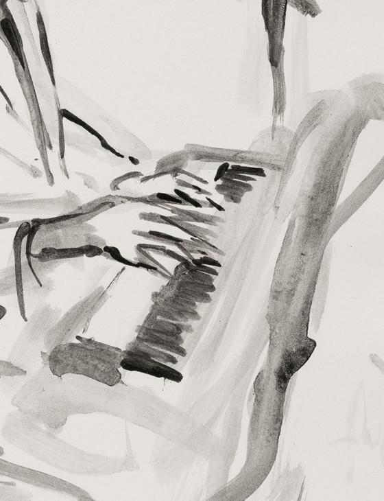 Image 1 of Oil sketch in frame 'Ain't no love' Sef Berkers