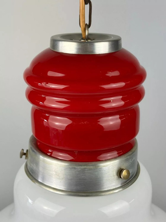 Image 1 of Lampada a sospensione anni '60-'70 Lampada da soffitto in vetro di Murano Italia Design Space Age