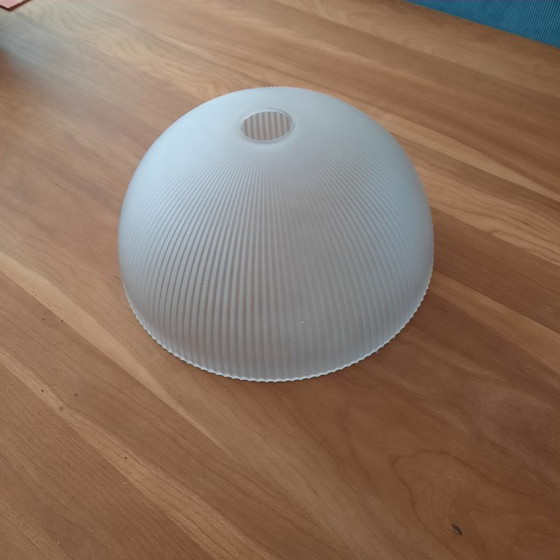 Image 1 of Lampada a sospensione vintage con vetro rigato del negozio per la casa Habitat