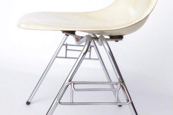 Image 1 of Charles Eames Fiberglass Chair – Model DSS, Mid-Century Modern Design uit de jaren 50, Vintage Origineel met Metalen Onderstel