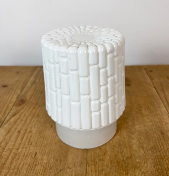 Lampadario vintage in porcellana bianca, anni '70 – Plafoniere, Glass, Ceramic (photo 4 of 11)