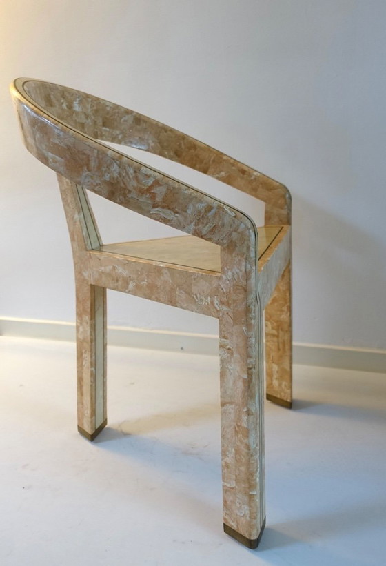 Image 1 of Conjunto de dos sillas Triancolori estilo Maitland Smith, década de 1970