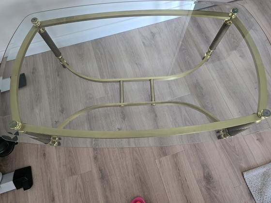 Vintage salontafel te koop – Glass, Brass (photo 5 of 5)