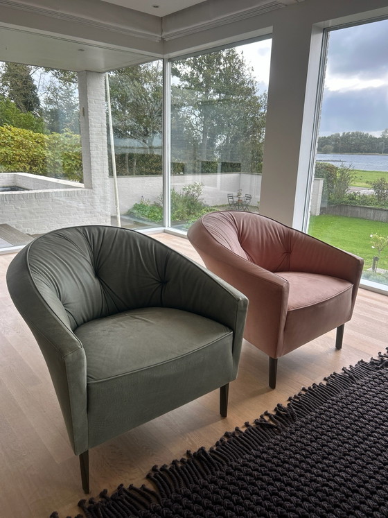 2x UNIQUE Montis Suite 90s design leather armchairs, Iron, Green (photo 10 of 10)