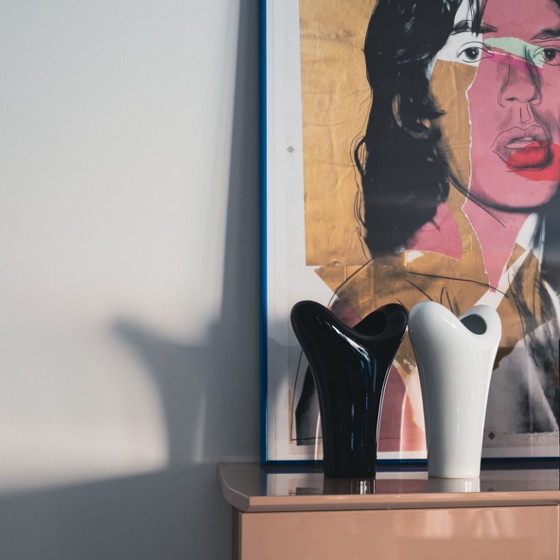 Image 1 of Duo de vases SPIRIT en porcelaine blanche et noire, Rosenthal Studio Linie, par Platt & Young